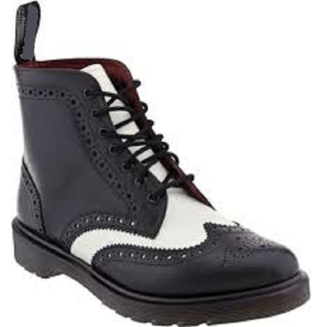 mens black boots with white soles