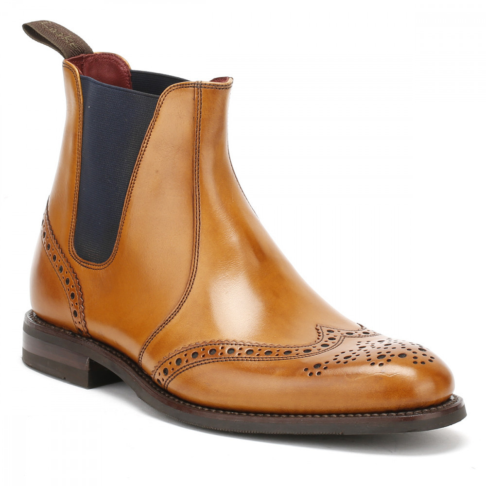 leather brogue chelsea boots