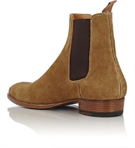 camel suede chelsea boots