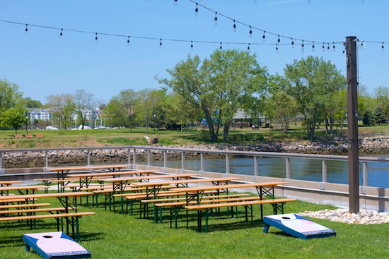 The Outdoor Beer Garden At Shippan Landing Stamford Opens May 18