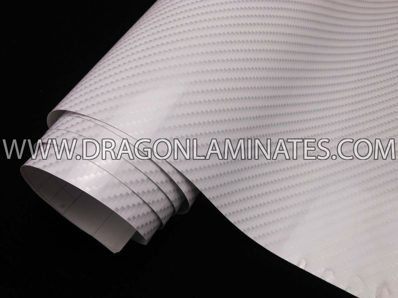 White Carbon Fiber Wrap 4d Dragon Laminates
