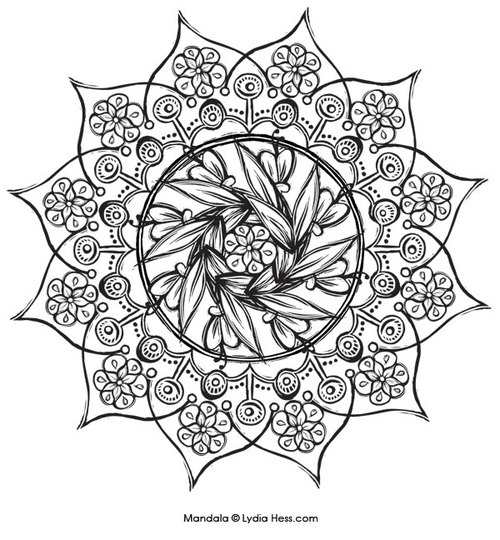 mandala coloring pages lotus flower - photo #24