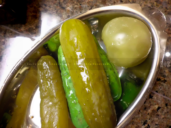 2nd Avenue Deli sour pickles & tomato