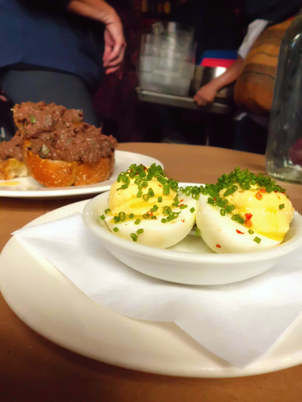 Chicken Liver Toast, Deviled Eggs | The Spotted Pig