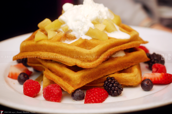 Waffle Stack with Apples