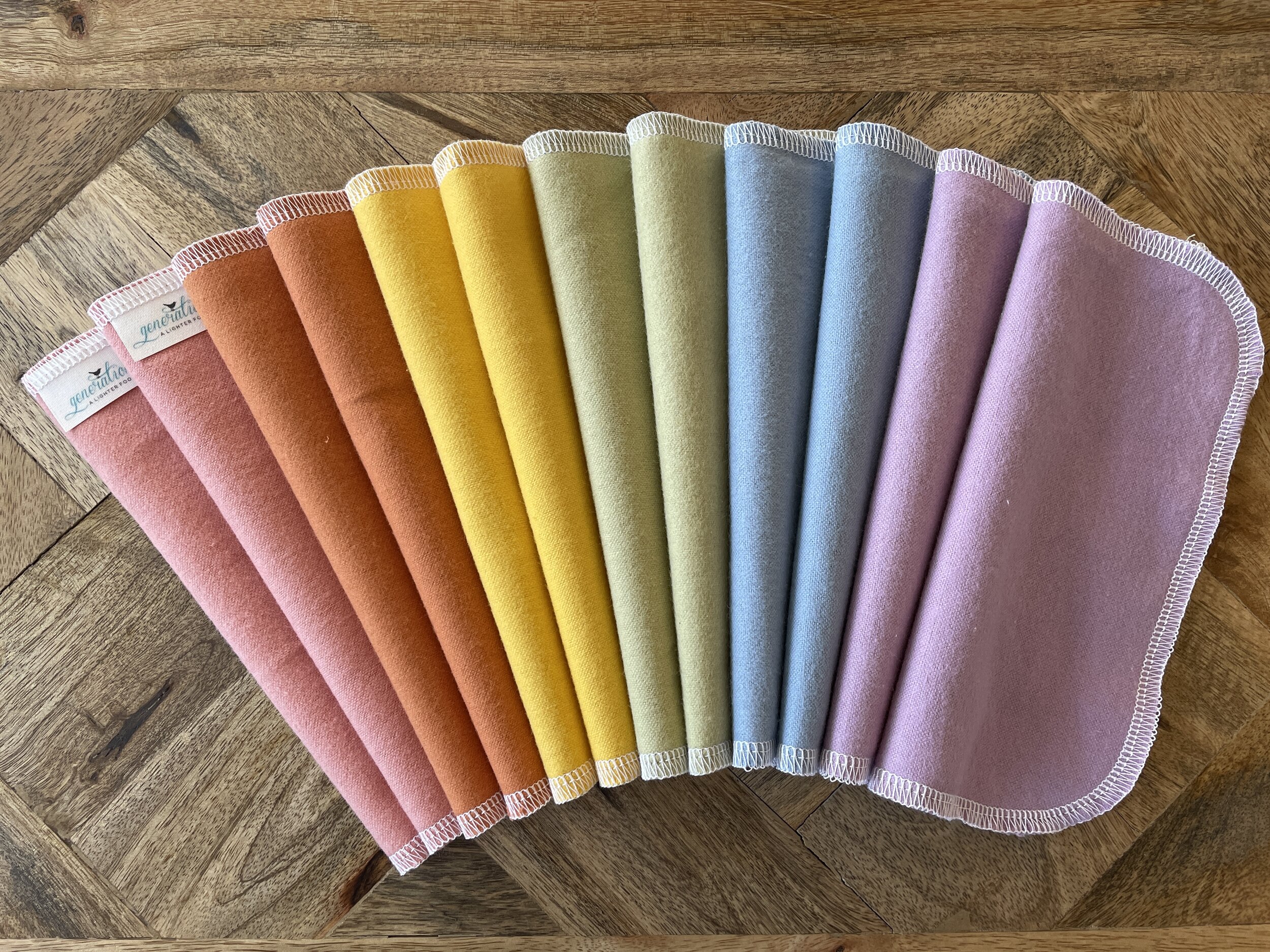 Cloth Towels Rainbow Cloth Wipes Reusable Cloth Napkins Reusable Paper Towels Flannel Napkins  Cloth Towels  Paperless Towels