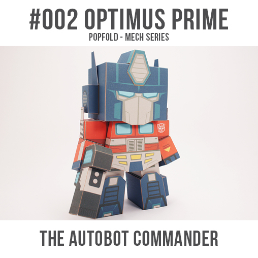 Papercraft imprimible y armable de Optimus Prime de Transformes. Manualidades a Raudales.