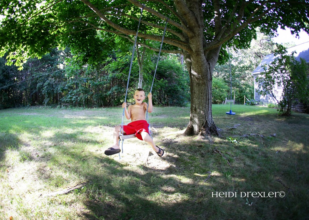 The swing at Great Nana's house built by Aunt Chrissy.