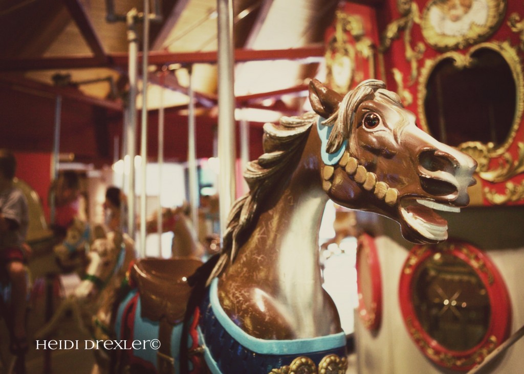 100 year old, hand-carved, antique carousel.