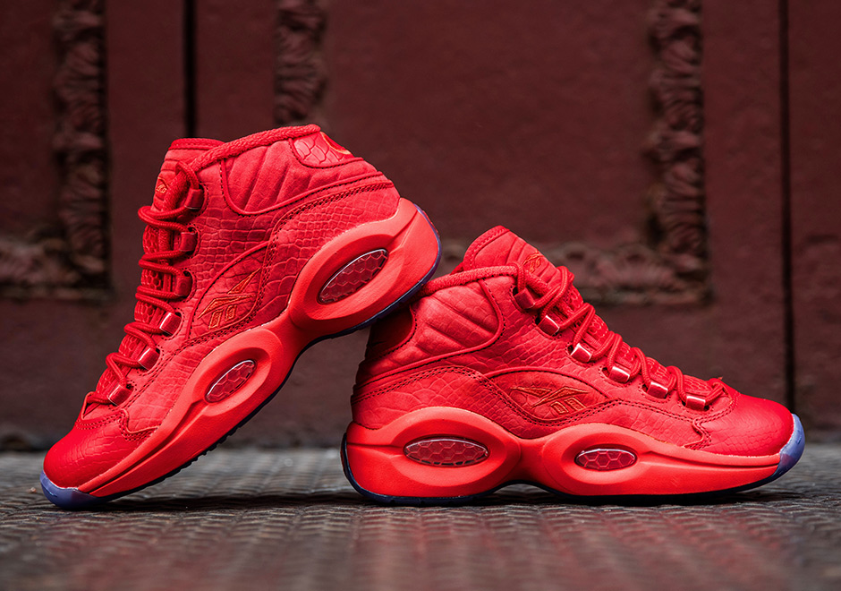 reebok question all red