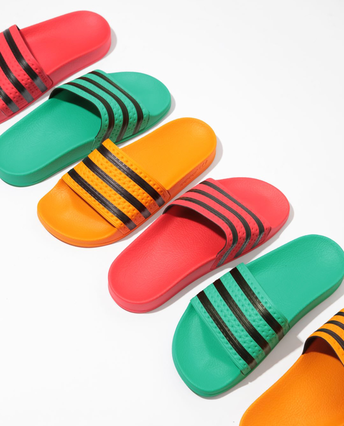 colorful adidas slides