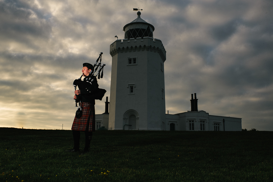 Bagpiper South Foreland Lighthouse