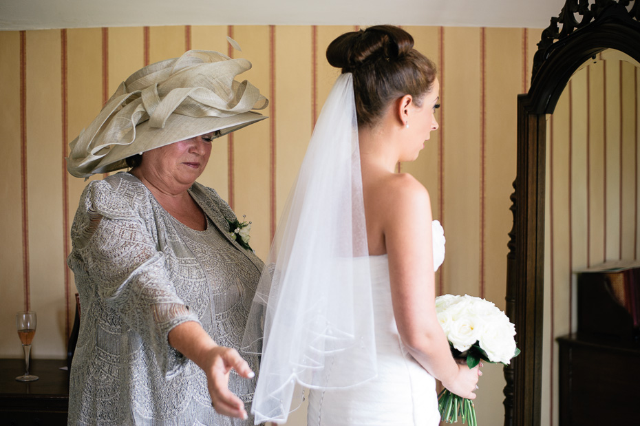 Bride and Mum  - Eastwell Manor Wedding Photographer