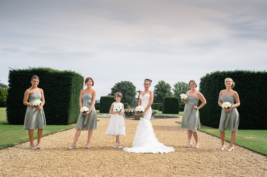 Bride and Bridesmaids - Wedding Photography at Eastwell Manor Ashford Kent