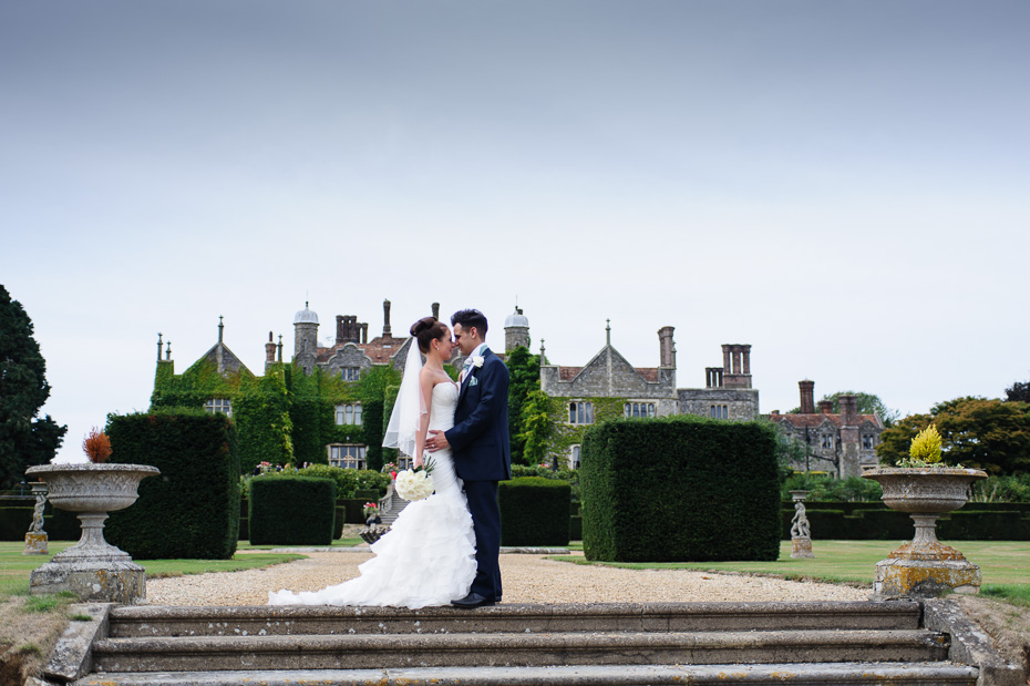 Bride and Groom at Eastwell Manor Wedding Venue