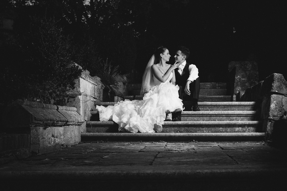 Romantic image of Bride and groom at Eastwell Manor