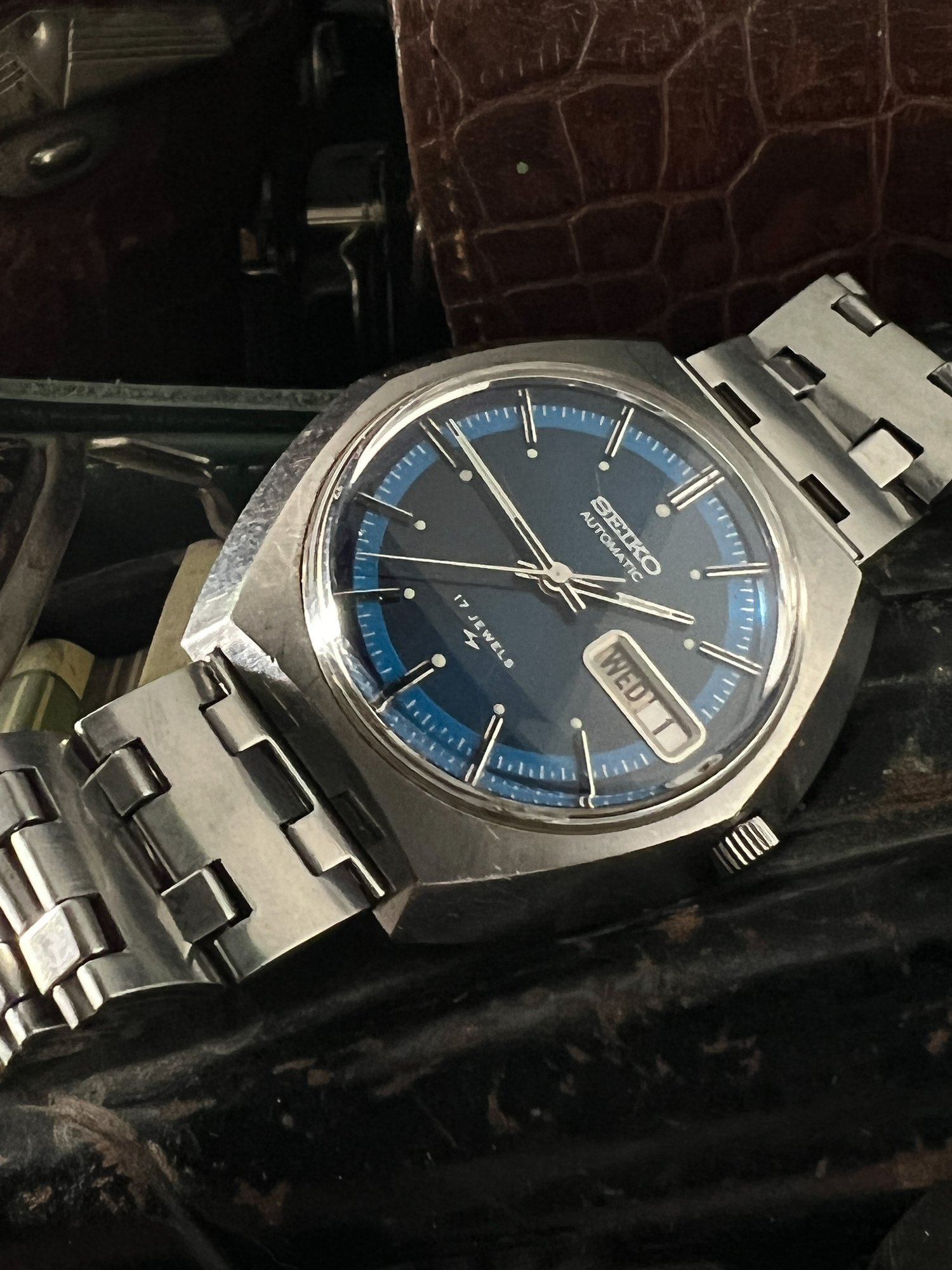 81 Blue Seiko Day Date Automatic — Cool Vintage Watches