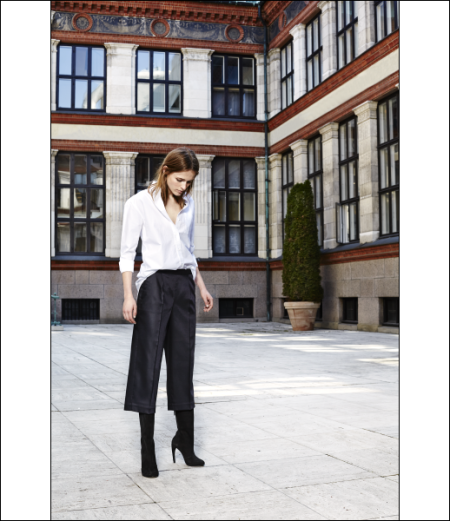Le-Fashion-Blog-Chic-Black-White-Looks-Button-Down-White-Shirt-Culottes-Suede-Mid-Calf-Tall-Boots-Work-Style-Via-Bruuns-Bazaar
