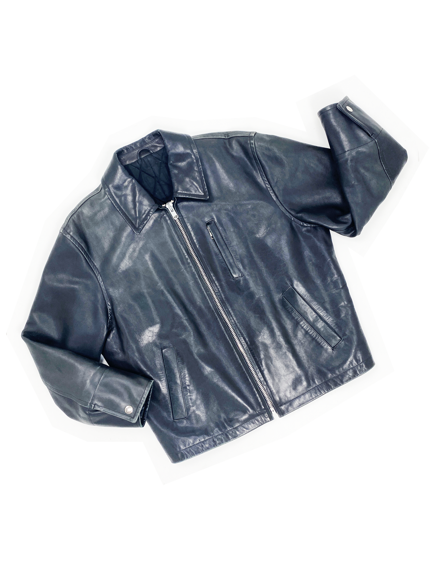 Comme des Garcons Homme F/W 1992 black leather jacket — JAMES VELORIA