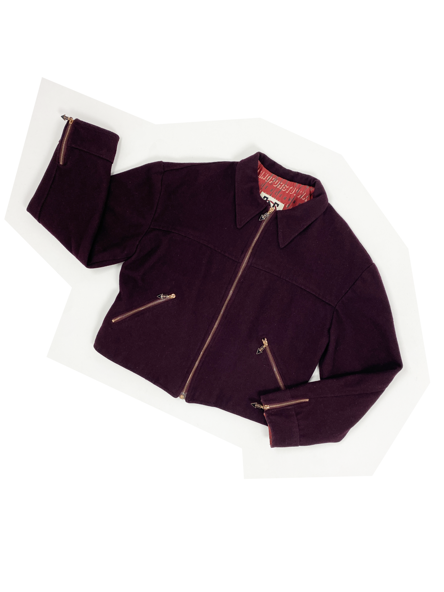 Jean Paul Gaultier 90s wool zip jacket — JAMES VELORIA