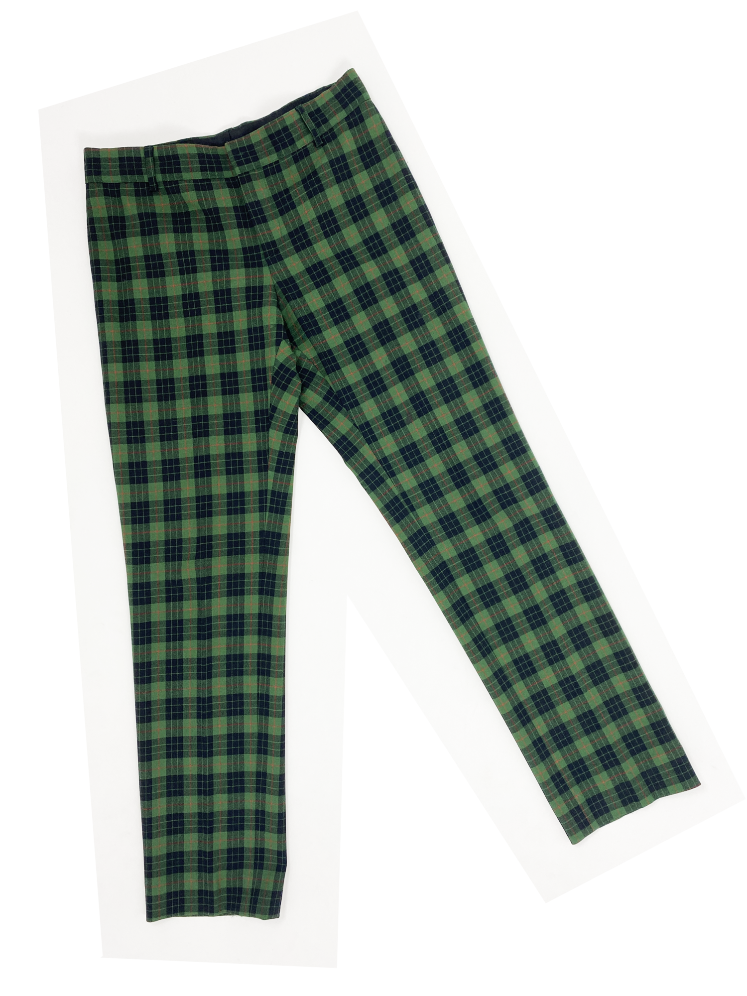 Jean Paul Gaultier green plaid pants — JAMES VELORIA