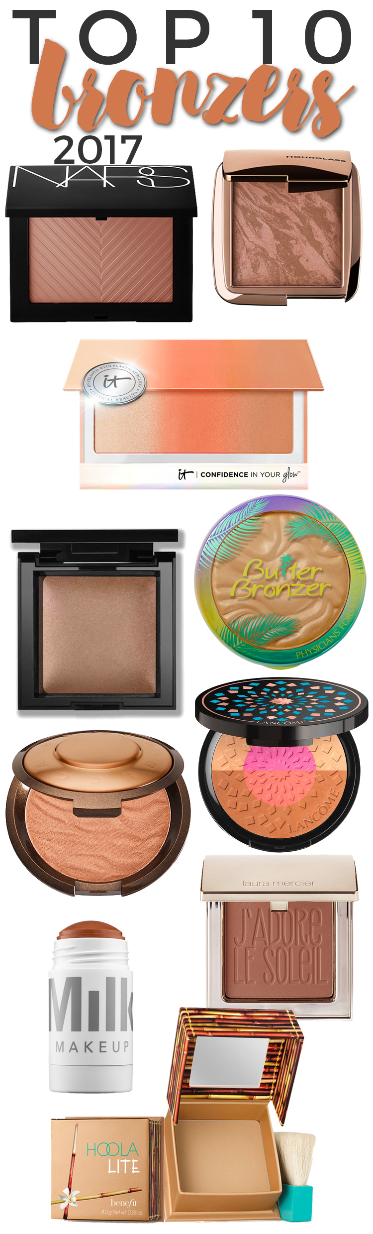 Top 10 Bronzers for 2017.