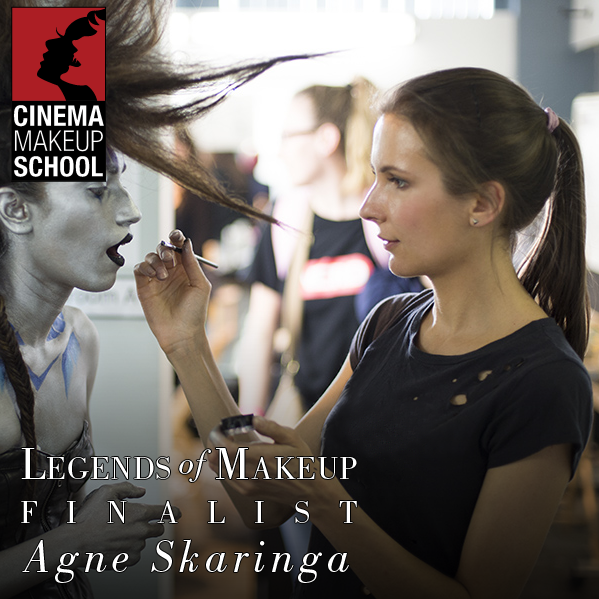 lithuanian makeup artist hair stylist Agne Skaringa at Los Angeles Hollywood Cinema Makeup School Finalist of Ve Neill scholarship