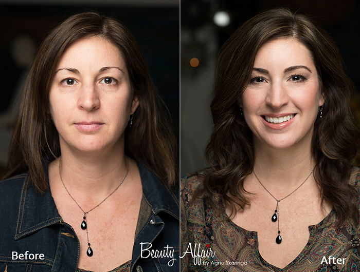 Private make up class los angeles makeup aplication before and after  by Beauty Affair