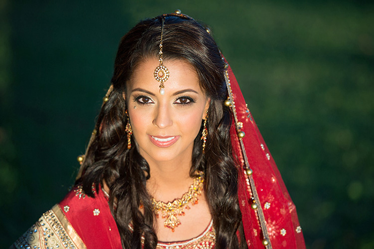 Los Angeles indian bride makeup and hair by Beauty Affair