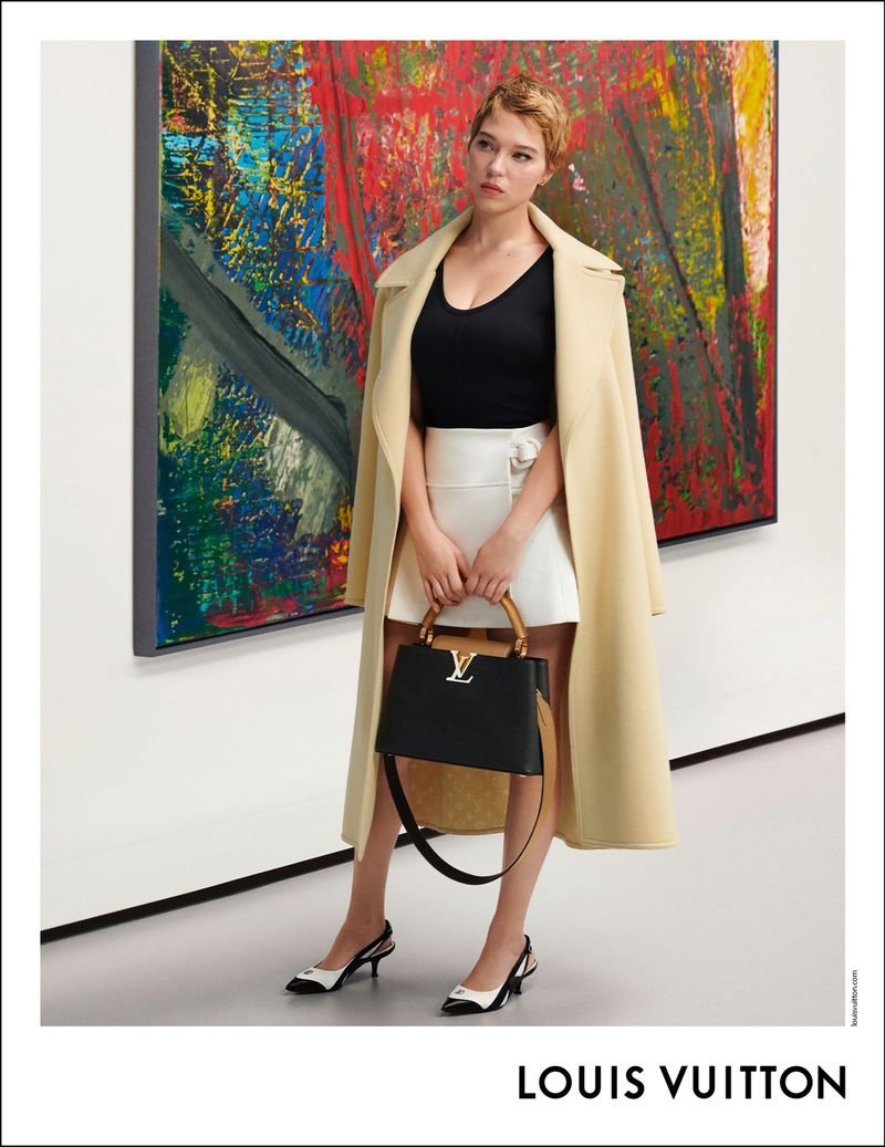 Léa Seydoux Brings Bond-Girl Drama To Louis Vuitton's Classic Capucines  Handbag Campaign