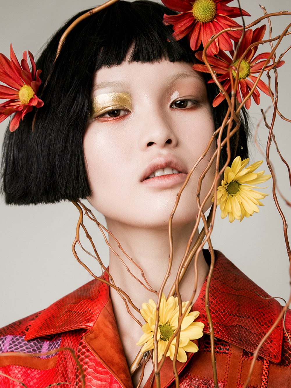 <b>Xin Xie</b> Blossoms In &#39;Flower Power&#39; Images By William Lords For Models.com - 1457145760632