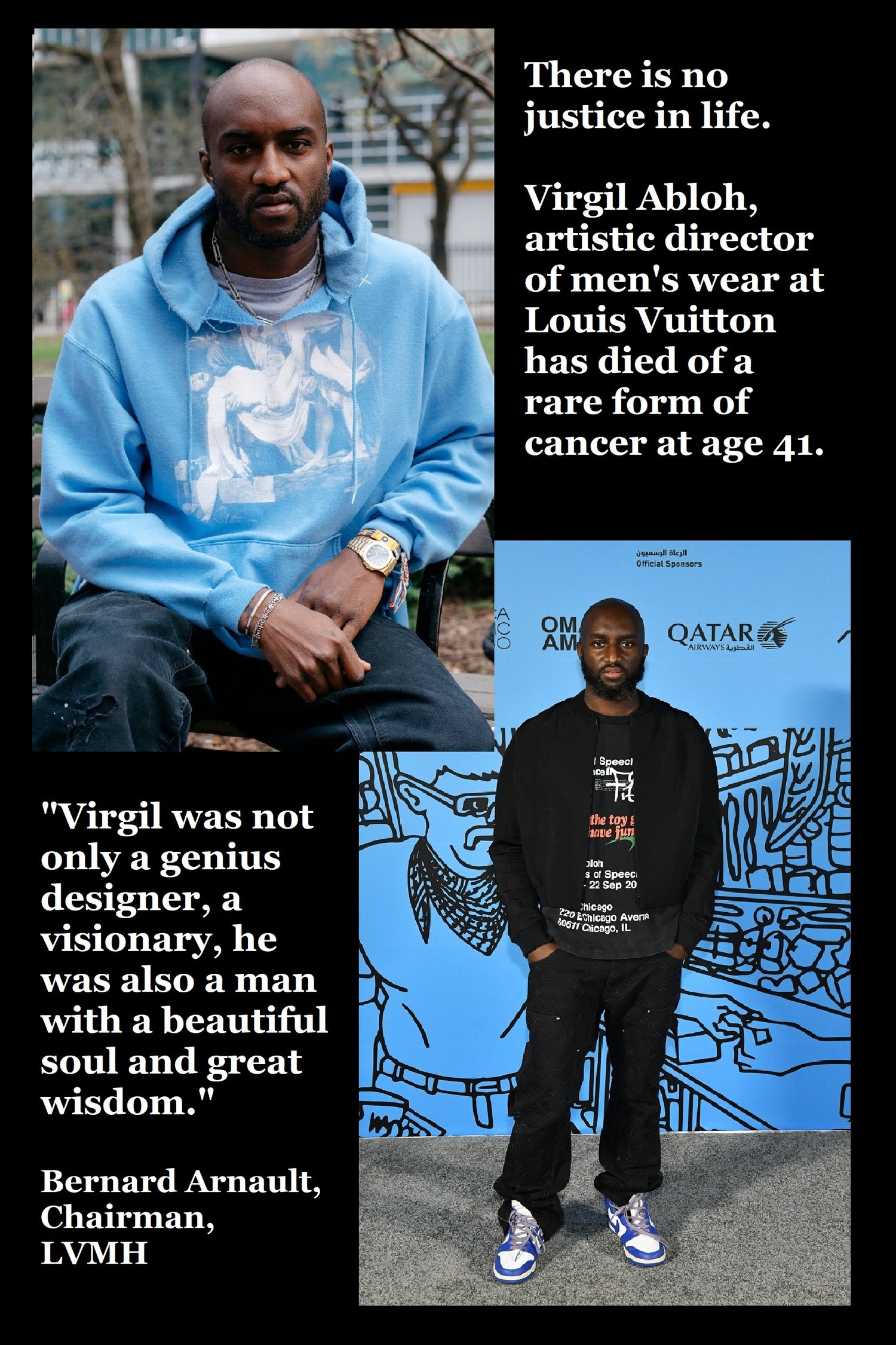 Virgil Abloh death: Influential Louis Vuitton and Off White menswear  designer dies of cancer