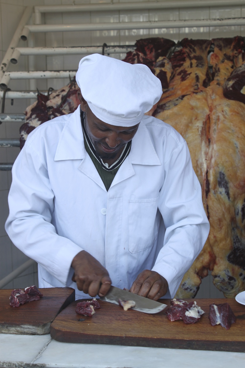 The butcher at Kidaane Mihiret