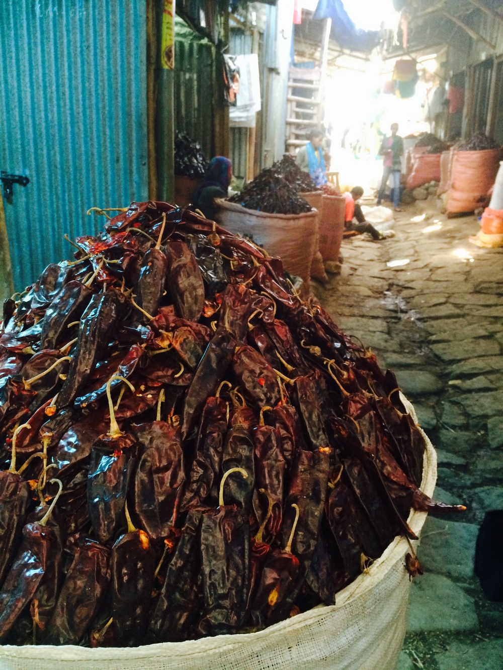 Berbere Peppers in Shola Market