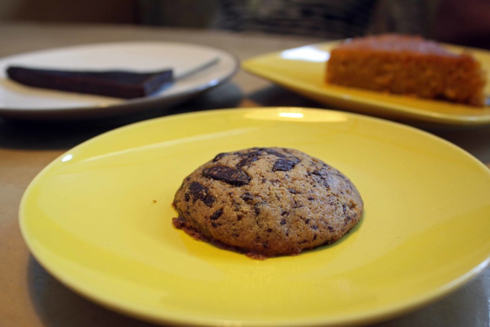 Sishu's Desserts: Chocolate Chip Cookie, Chocolate Cake & Raisin Carrot Cake