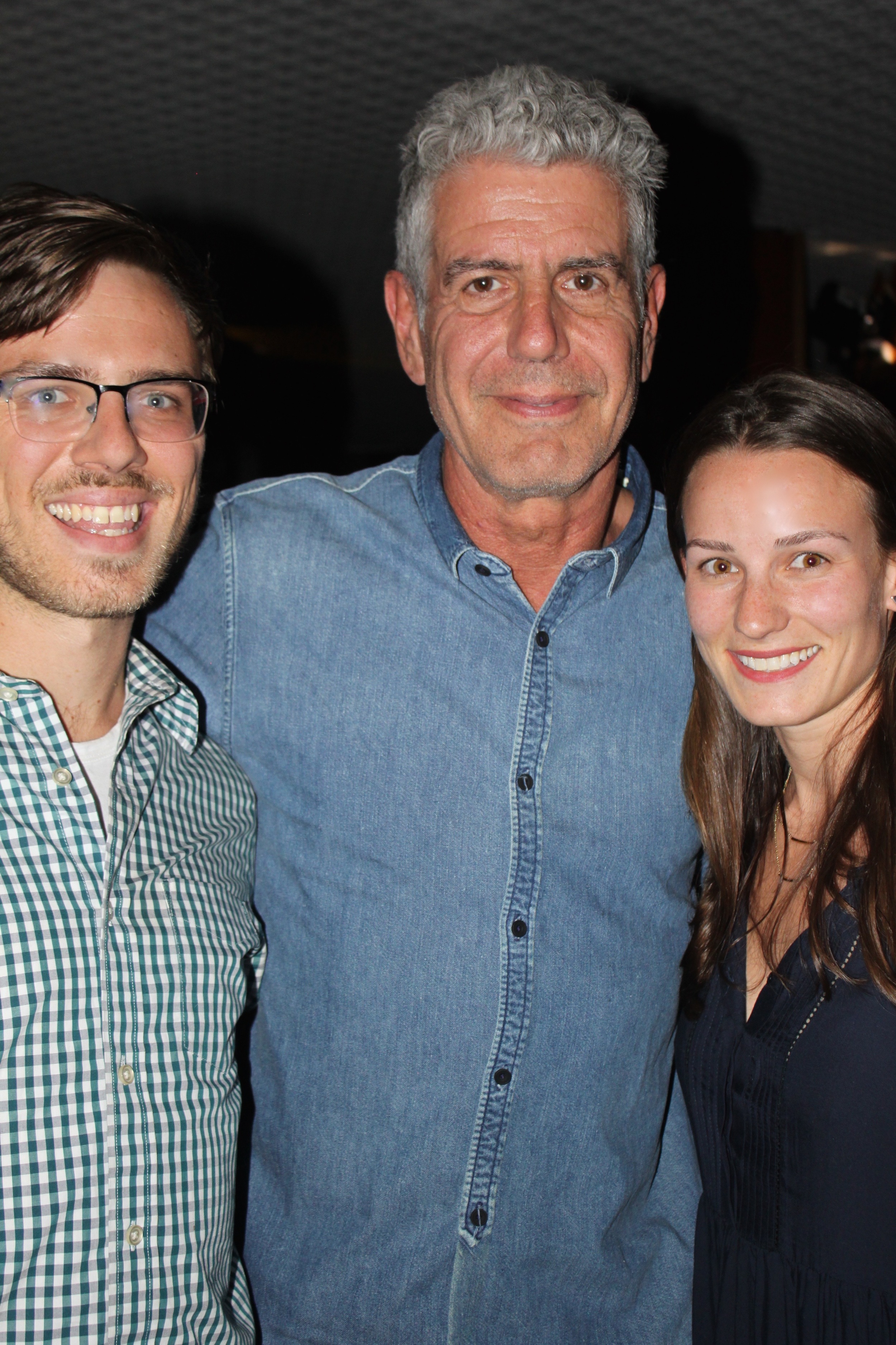 Co-Founders Xavier Curtis and Eliza Richman with Anthony Bourdain in Addis Ababa, Ethiopia