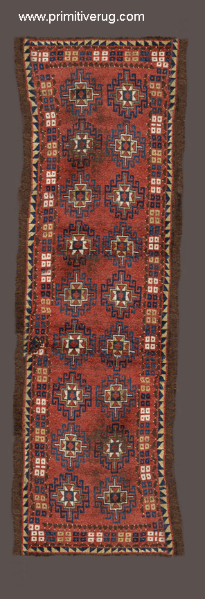 "Darya Uzbek" Julkhirs one - piece long shaggy rug.