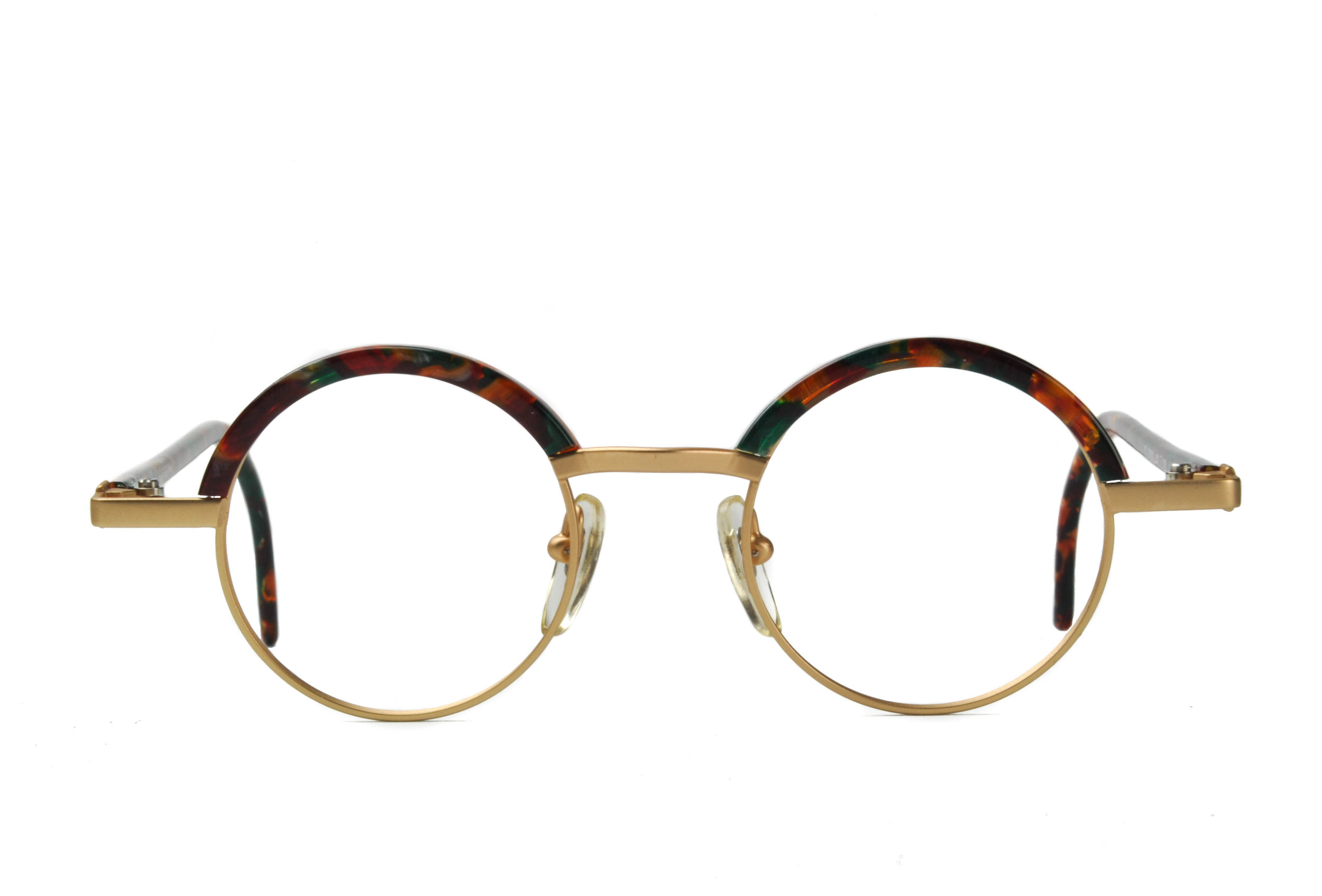 New Men's Club LA 107 Round Metal 49 mm Vintage European Eyeglasses Frames 1970s 