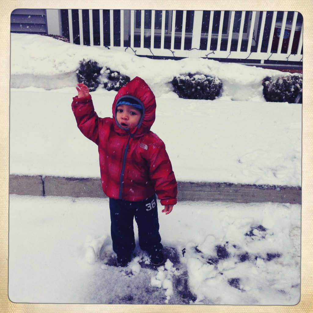 Toddler in the snow