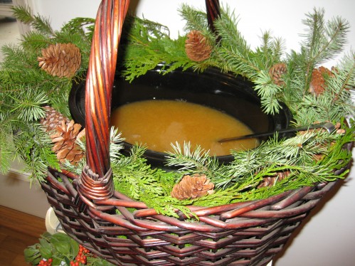 Conceal Your Crock Pot In A Basket
