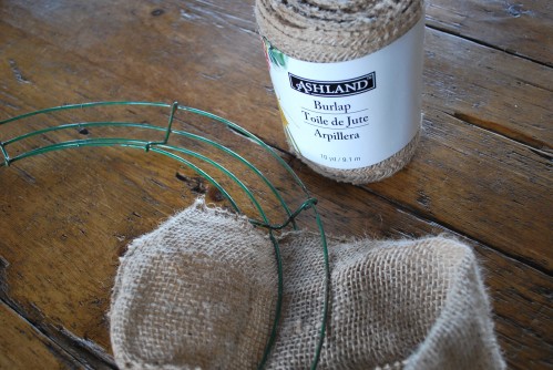 Wire Wreath and Burlap Garland