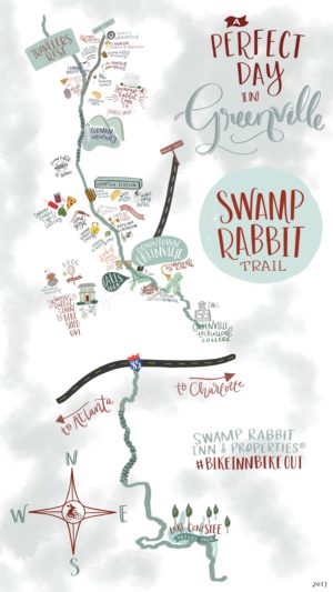 Swamp Rabbit Trail Map by Swamp Rabbit Inn