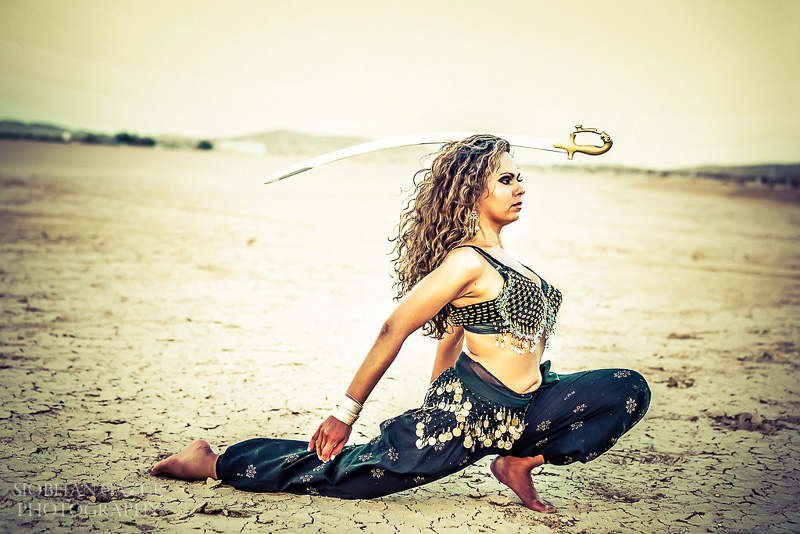  San Diego Portraits - Fashion Photography - Woman Belly Dancer with Sword 