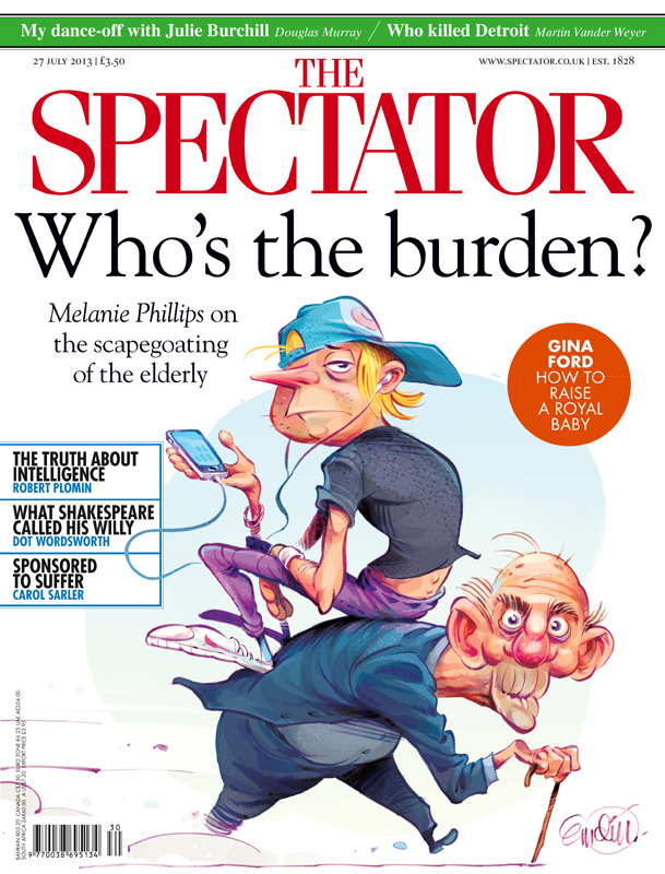 'Young and Old' cover art for the Spectator (UK) -- Illustration © Anton Emdin 2013.  All rights reserved.