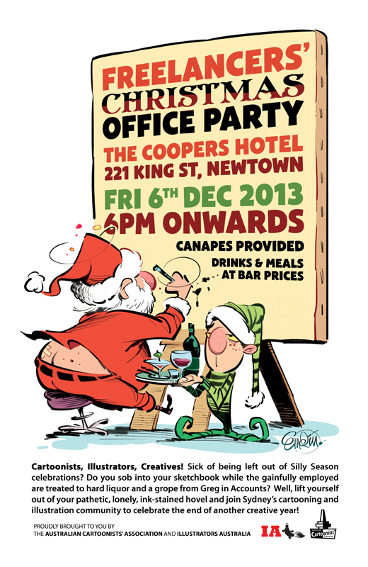 Freelancers' Christmas Office Party - Illustration © Anton Emdin 2013.  All rights reserved.
