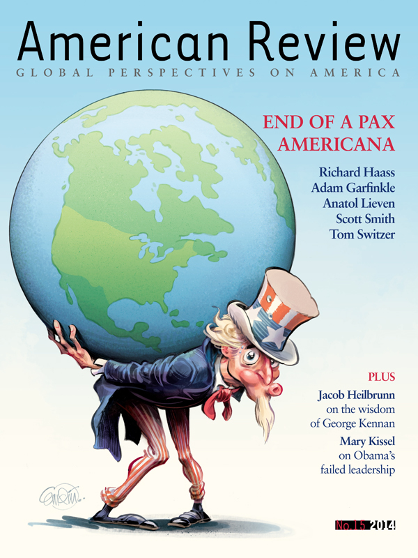 'End of a Pax Americana' cover art for American Review Magazine.  Illustration © Anton Emdin 2014.  All rights reserved.