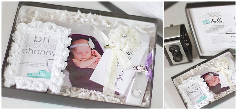 newborn girl photo packaging