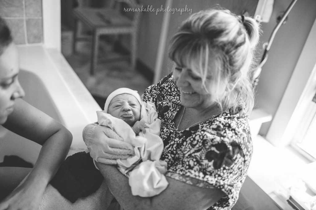 Lutz Birth Photography: Baby Gavin's Birth Center Birth