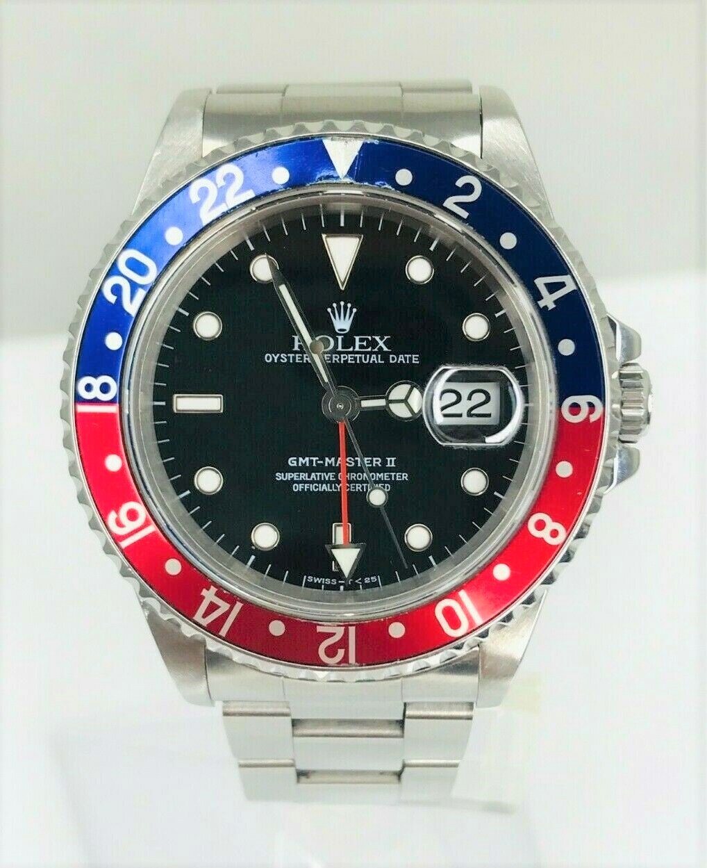 Antarktis Begrænset helbrede Rolex Oyster Perpetual Date GMT-Master II "PEPSI" Red/Blue Watch Ref.16710  40mm. — Tonys Jewelry