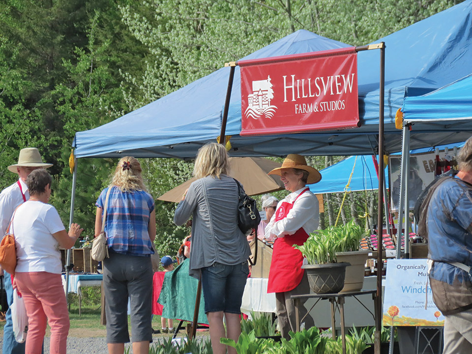 Carol and Hugh Russell of Hillsview Farm and Studios identify the market as a great place for getting to know their customers.